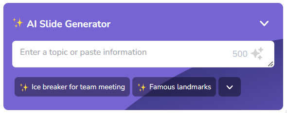 Using the AI Slide Generator on AhaSlides
